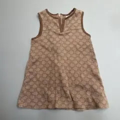 CELINE ブラウン ノースリーブワンピース 80