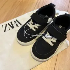 ZARA キッズ スニーカー ブラック ホワイト 16cmのサムネイル