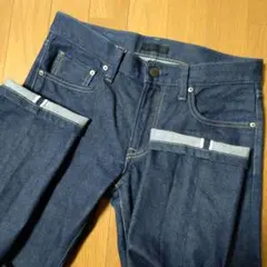 美品❗️ユニクロ　カイハラ製　デニムパンツ　スリムフィット　赤耳　サイズ30
