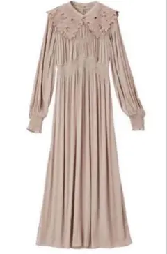 COCO DEAL ココディール 襟付ワンピース　ピンクベージュ　M