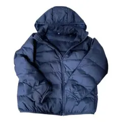 UNIQLO ユニクロ ネイビー フード付きダウンコート