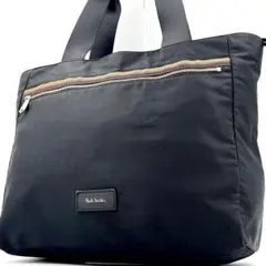 《極美品》Paul Smithメンズ ビジネスマルチストライプ トートバッグA4