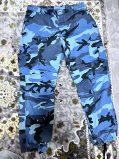 青系迷彩 カーゴパンツ