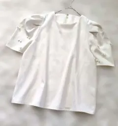 ✿ポルミ様専用✿　バースデイバッシュ　パフスリーブ　トップス　半袖リボンブラウスのサムネイル