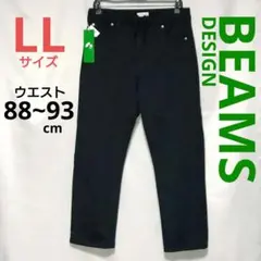 BEAMS ビームス スラックス パンツ 厚手 LL ネイビー 紺 内側パイル