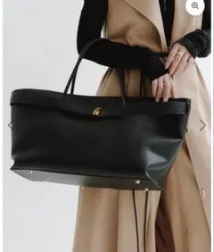 新品未使用⭐︎anuans ベルトディテールバッグ　トートバック　黒　ブラック