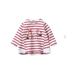 【新品未使用】familiar ボーダーTシャツ 90 ファミリア 女の子ベビー