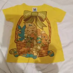VandaVanda イエローバスケットアニマルTシャツ 110cmブーライトオのサムネイル