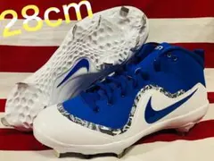 NIKE 野球 スパイク トラウト ホワイト ゴールド 27㎝ ミドルカット 