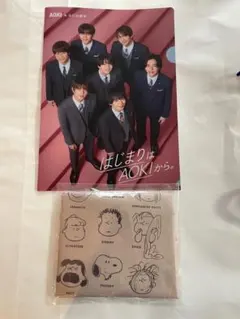 なにわ男子　クリアファイル　AOKI SNOOPY エコバッグ