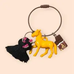 週末限定！じゃらじゃらキーホルダー♡バッグチャーム 干支 うま 春 キーリング