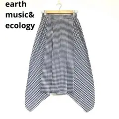 earth music&ecology チェック　スカート　プリーツ　フレア