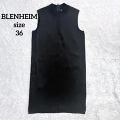 BLENHEIM ノースリーブ　ワンピース　膝丈　上品　綺麗め　ブラック　36のサムネイル