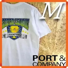 古着USA アメカジ 白プリントTシャツ サイズM バックプリント