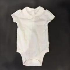 Baby GAP ストライプロンパース ホワイト