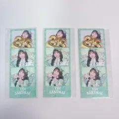新品未使用 3CUTフォトカード 櫻井優衣 3点 FRUITS ZIPPER