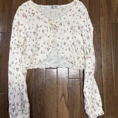 CHIP CLIP 小花柄クロップドカーディガン