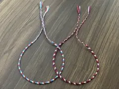 ハンドメイド ミサンガ アンクレット 2本セット
