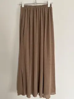 【最終お値下げ】SHIPS ベージュ フレアロングスカート
