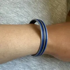 男女兼用 ストライプ柄 バングル ブレスレットのサムネイル