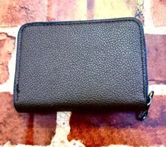 1.カードケース 茶色 ブラウン ラウンドファスナー