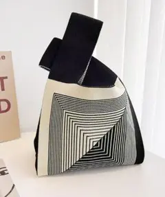 ニット編み ミニバッグトートバッグ レディース ハンドバッグサブバッグ軽量