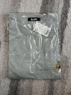 kutir ピザ刺繍 ポケットTシャツ ライトブルー M