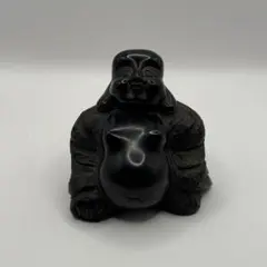 【黒曜石オブジェ】布袋様 布袋尊 縁起物 置物 パワーストーンのサムネイル