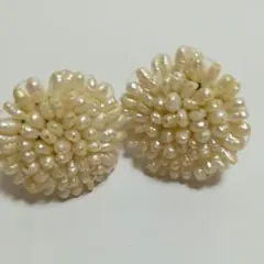 淡水パールイヤリング