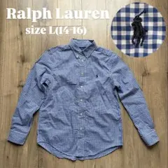 RalphLauren✸ギンガムチェックシャツ✸L14-16✸ラルフローレン