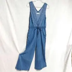 アーバンリサーチ　Sonny Label　デニムサロペット刺繍　ドロストリング