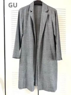 GU グレインチェック チェスターコート