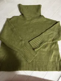 GRLオーバーニット、グリーン.サイズF