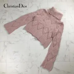 美品 Christian Dior ニットトップス ピンクサイズS*NC1452