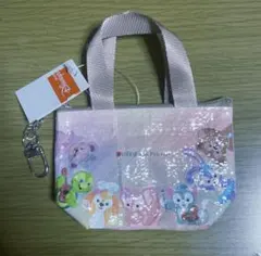 新品 香港ディズニー ダッフィーアンドフレンズ エコバッグチャームキーホルダー