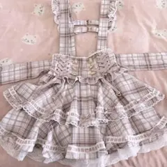 はしごリボンツイードティアードスカパン