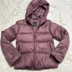 DUVETICA フード付きピンクダウンジャケット 40