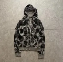 archive grunge scull parka y2k gray