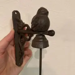 鋳鉄製 鳥と鐘のアンティーク雑貨