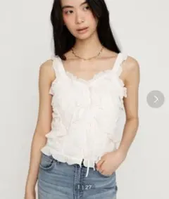 SLY LIMITEDITEM SHEER SQUEEZE CAMIトップスのサムネイル