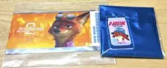 ズートピア　カフェ　ニック　マグネット　チケット風カード　セット