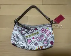 COACH バタフライプリント ハンドバッグ