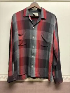 [値下げ]Manhattan開襟レーヨンシャツ 50s,60s シャドーチェック