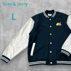 トムアンドジェリー スタジャン Lサイズ グリーン ライトグレー【美品】