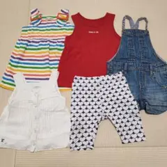 【まとめ売り】夏物5点 女の子　サイズ80〜90