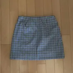 匿名　美品　秋服　ザラ　ZARA ミニスカート スカート　青　チェック XS