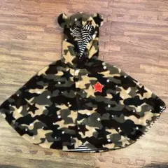 【リバーシブル】防寒ケープ　ポンチョ　フリーサイズ(0~2歳くらい)
