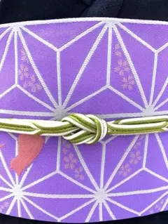 帯締め 爽やかカラー 『白と緑で、きもの姿に爽快感』 ミドラー好きの一本