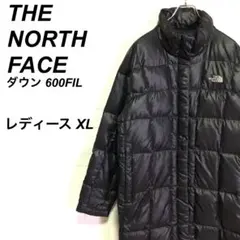 ノースフェイス ダウンジャケット ダウンコート ミドル丈 ロング丈 黒 XL