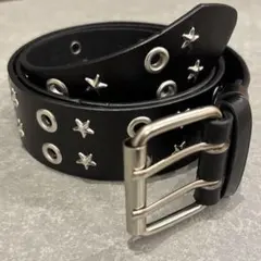 新品未使用 スタッズベルト 星 ブラック PUレザー Y2K スケーター sk8